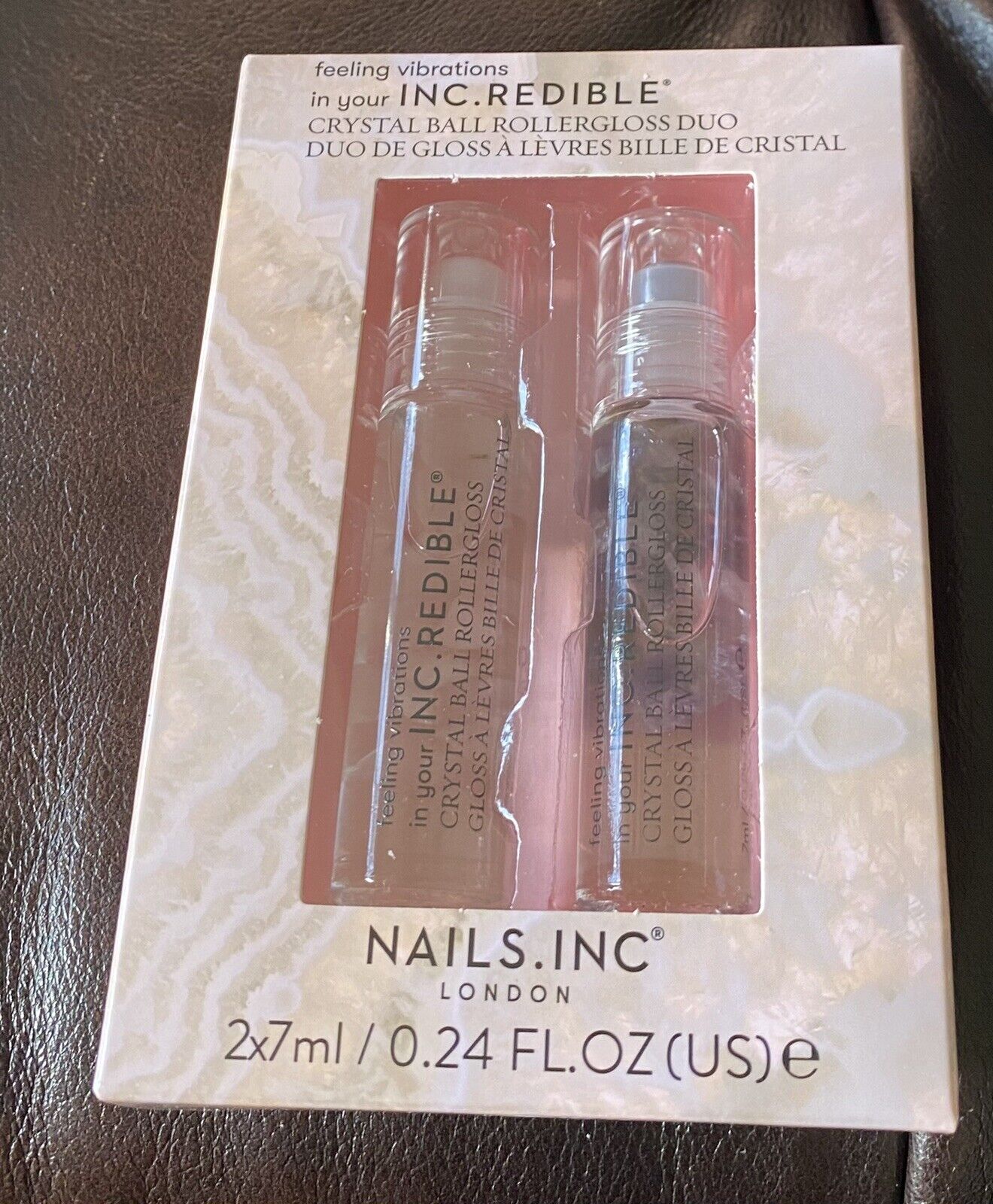 INC.REDIBLE Crystal Ball Rollergloss Duo Lip Gloss by Nails, Inc. London NIB