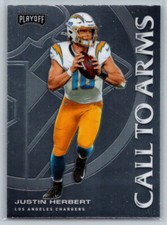 2020 Panini Playoff Call to Arms Justin Herbert Rookie #CA-19 Chargers TC2995