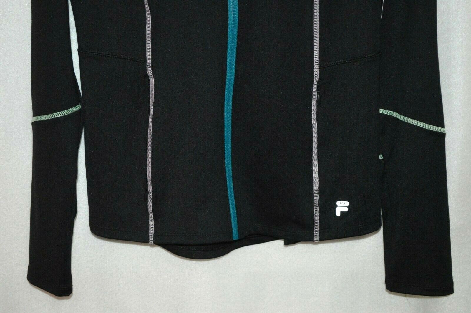 FILA SPORT Women's Black Multi Mesh Pieced Jacket Size S NWT