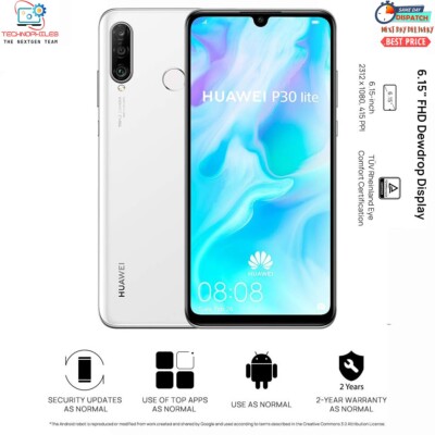 Brand New Huawei P30 Lite 128GB Dual Sim Smartphone Unlocked Mobile Free  P&P UK