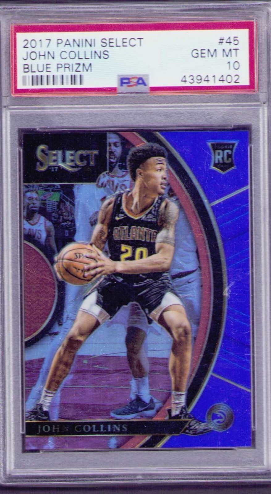 2017-18 Panini Select - Concourse #45 John Collins (RC) PSA 10 POP 37 /299 Blue