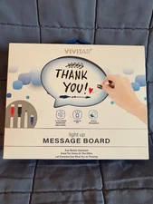 VIVITAR LIGHT UP MINI MESSAGE BOARD ONE-BUTTON OPERATION FOR HOME/OFFICE - NEW