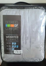 Degrees of Comfort Weighted Blanket, 48x72, 12lbs, Gray NEW