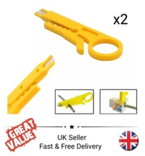 2 x Mini Wire Stripper Crimper Punch Crimping Cable Multi Tool - Free P&P
