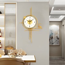 Modern Wall Clocks Gold Elk Battery Operated Wall Clock Non-ticking Home Decor