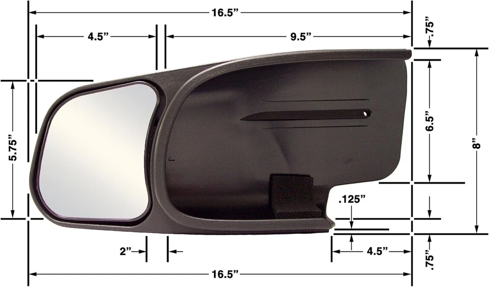 Espejo de remolque 2 piezas para Chevy Silverado Tahoe Suburban Avalanche | GMC 10800 Foto 2 de 2