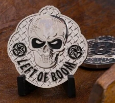 US Militray EOD Challenge Coin LEFT OF BOOM - Explosive Ordnance Disposal
