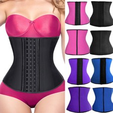 US Fajas Colombian Latex Waist Trainer Girdle Slimming Long Torso Cincher Shaper