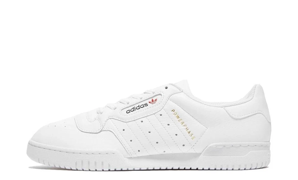 Men's Adidas Powerphase Shoes - US 7.5 / Cloud White / Dark Blue / Preloved Ruby - Image 2 of 4