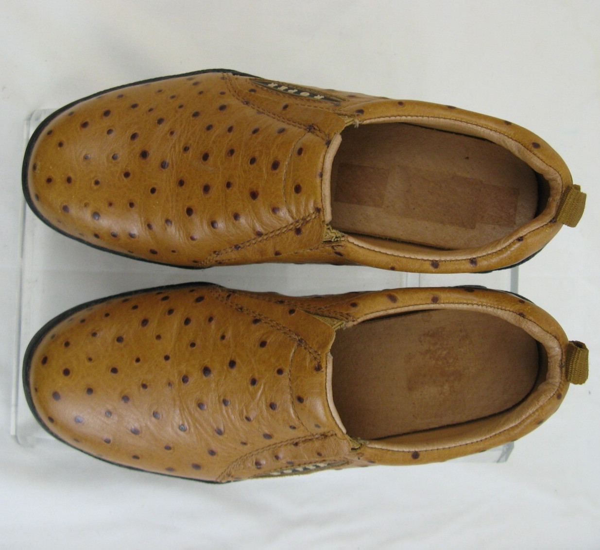 Roper Performance Ostrich Pattern Leather Slip On… - image 3