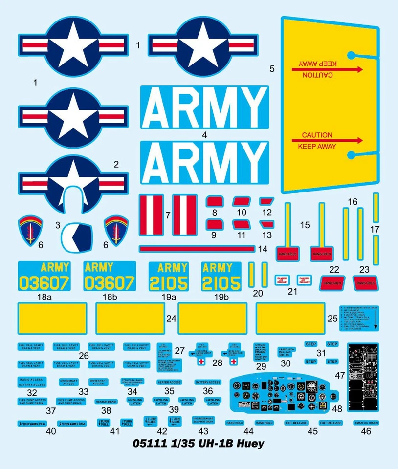 1/35 Trumpeter UH-1B Huey Helicopter Plastic Model Kit - Image 3 of 4