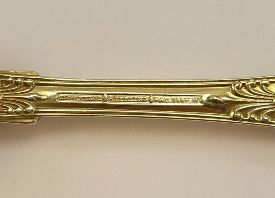 Tenedores de almuerzo Tiffany English King de plata esterlina y oro - 6 7/8" - Juego de 4 Foto 3 de 3