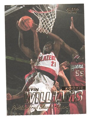 1997-98 Fleer NBA Basketball Portland Trail Blazers Alvin Williams