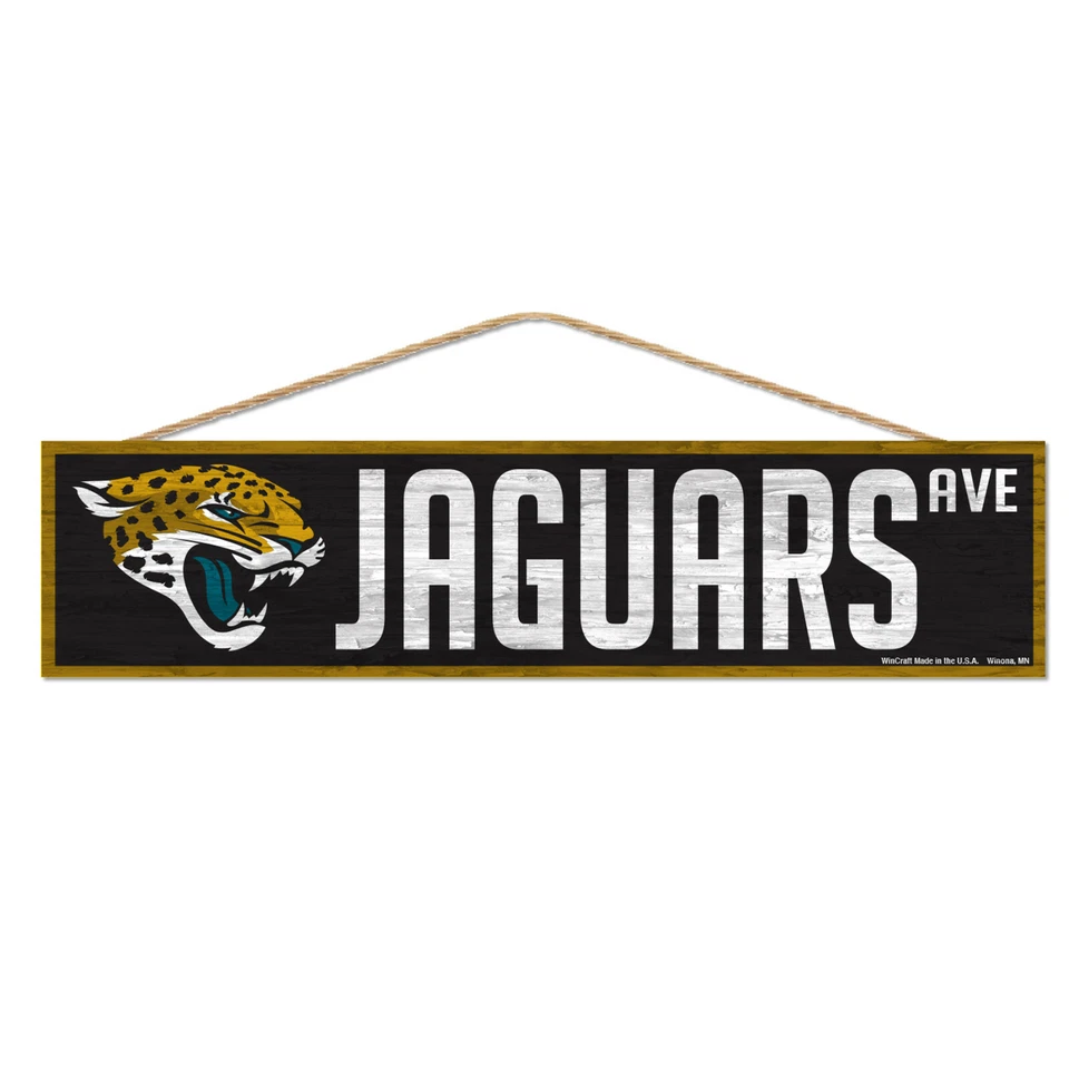 NFL Jacksonville Jaguars Avenue Ave Wood Sign Holzschild Holz Wandschmuck Deko - Bild 1 von 1