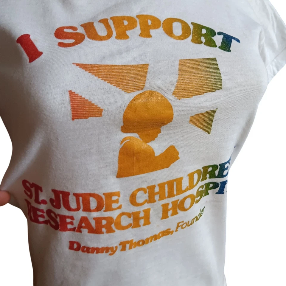 Small Vintage St. Jude Childrens Research Hospital T-Shirt Single Stitch 1980s - Image 3 of 4