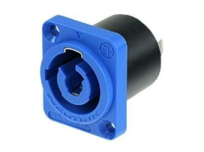 10x NEUTRIK PowerCON Chassis IN Connector NAC3MPA Power-In BLUE NOS 