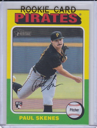 PAUL SKENES ROOKIE CARD Pittsburgh Pirates Baseball 2024 Topps Heritage MLB RC