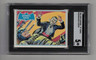 1966 Batman Blue Bat Card #13B Batman's Coffin Graded 5