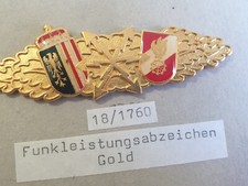 Ober &Ouml;sterreich Austria Funkleistungsabzeichen Gold Spange Orden Ehrenzeichen
