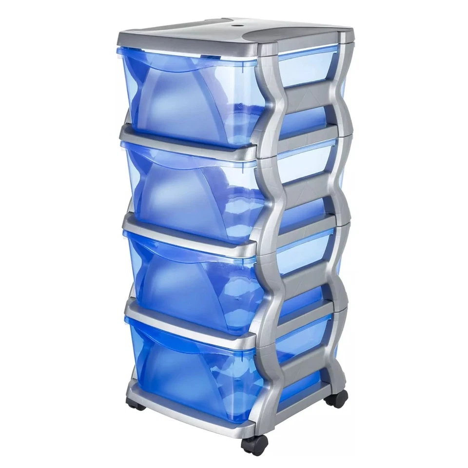 Bama CASSETTIERA in PLASTICA con RUOTE ARREDO CASA CUCINA BAGNO UFFICIO - Immagine 3 di 4