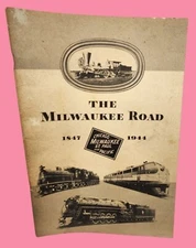 The Milwaukee Road 1847-1944 Railway History Booklet Vintage 6 x 9 Inches