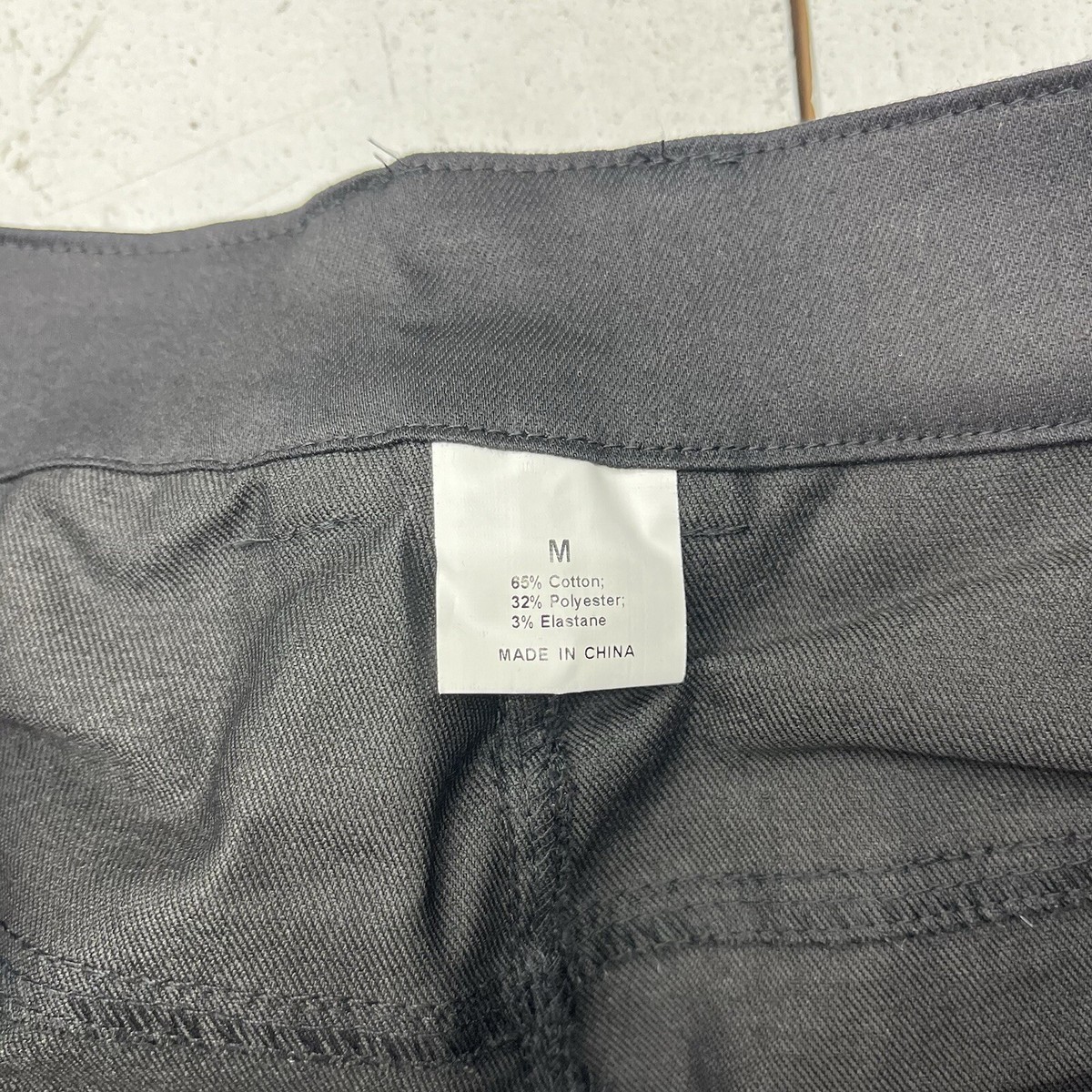 Black Skinny Fit Trouser Pants Zipper Pockets Zip Down Ankles