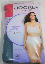New 3 pack JOCKEY covered waistband 100 cotton BRIEF PINK GREEN FLORAL 6/M