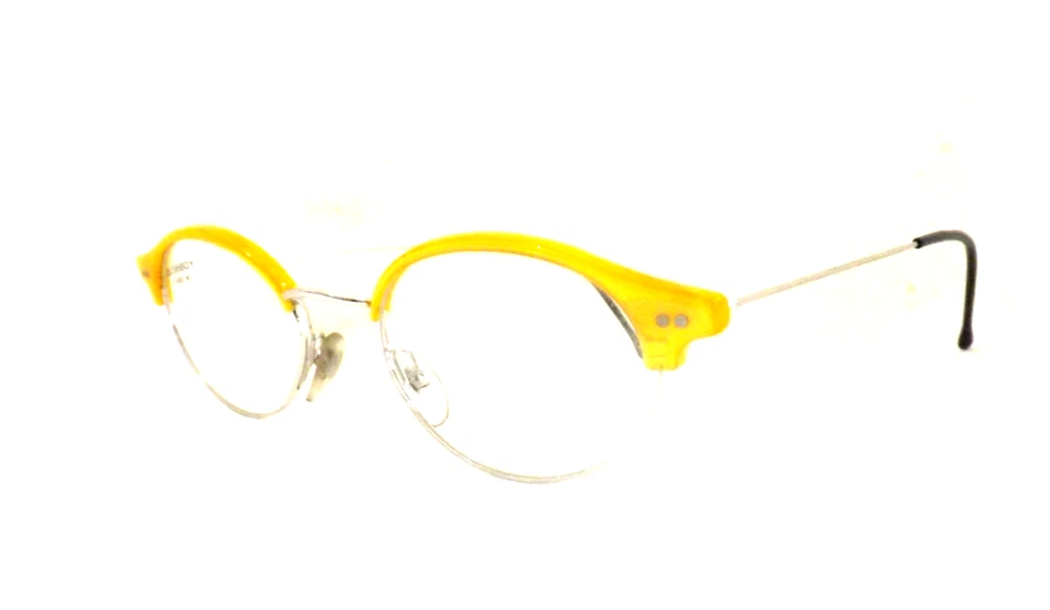 montatura per occhiali da vista uomo donna metallo vintage argento SAFILO giallo - Immagine 2 di 4