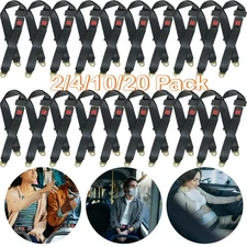2/4/20Pack Universal Truck Car Lap Seat Belts 2 Point Adjustable Single Seat Lap