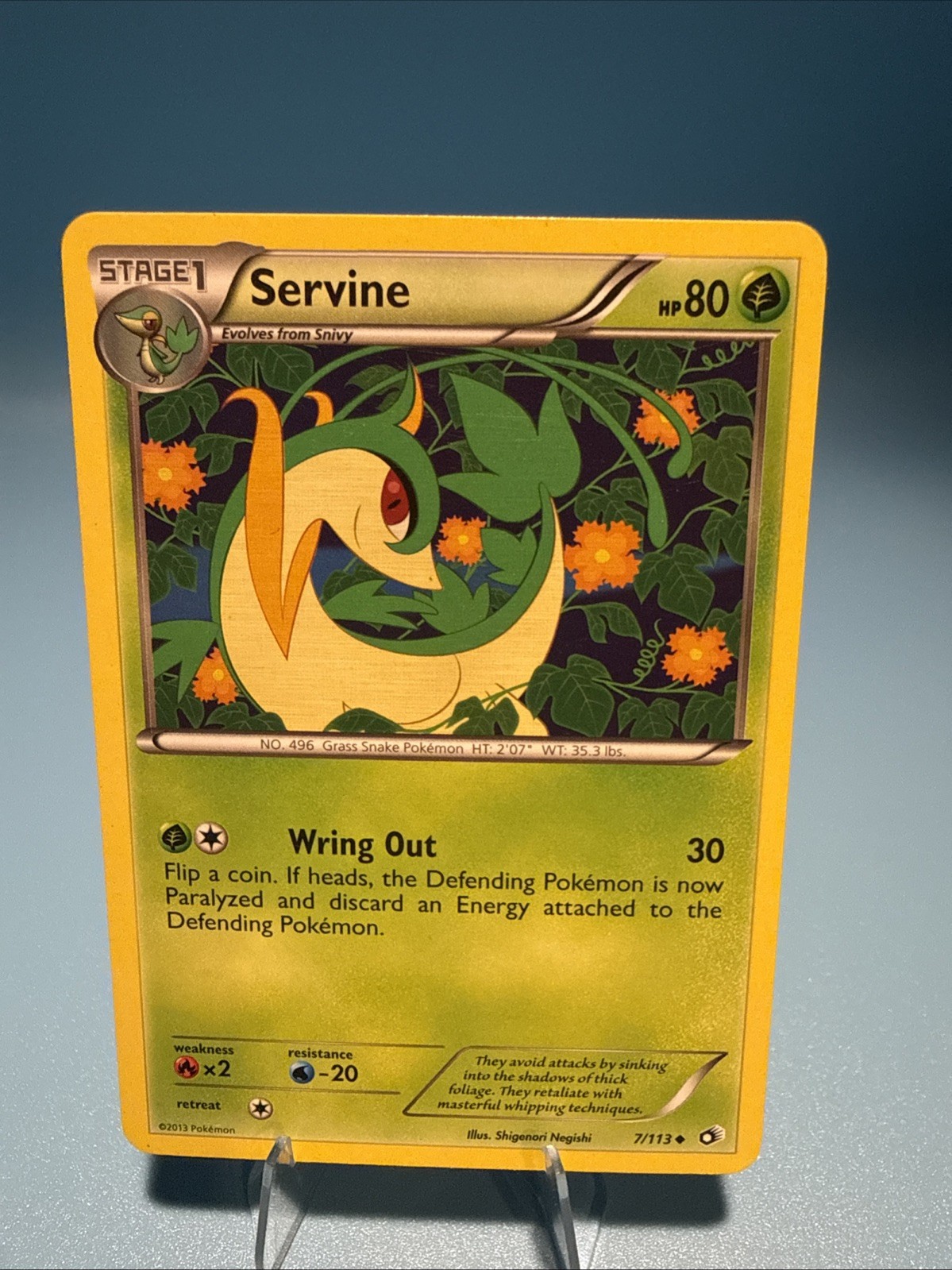 Servine 7/113 Non Holo - Pokemon TCG Legendary Treasures