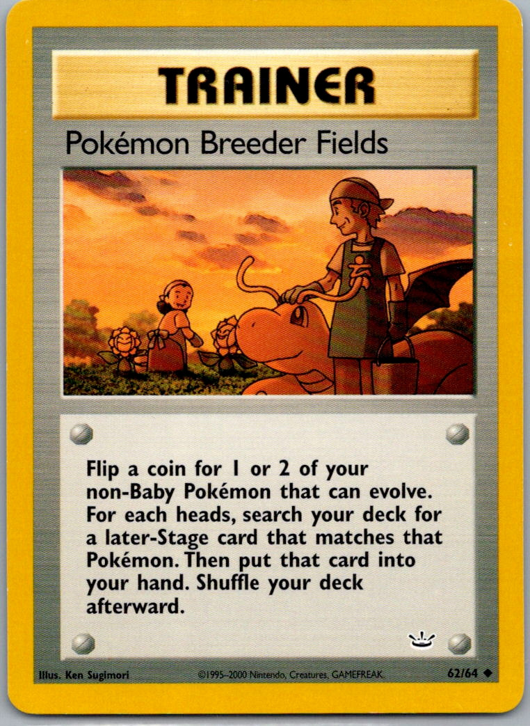 Pokemon Pokemon Breeder Fields Neo Revelation 62/64 Near Mint NM