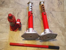 Big Red Jacks 3 Ton Jack Stands Pair Bottle Jack - Used