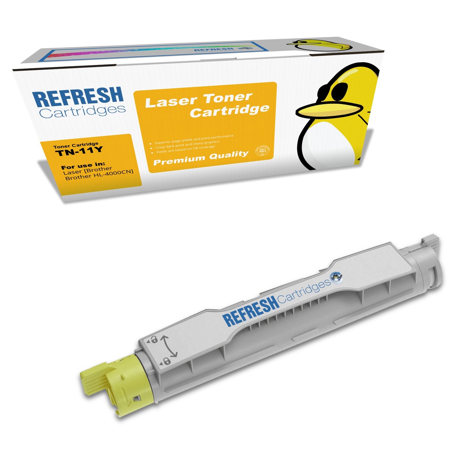 Refresh Cartridges Yellow TN11Y Toner Compatible With Brother Printers