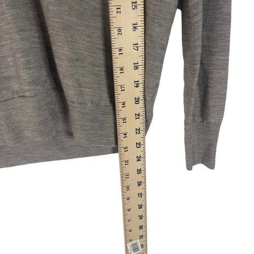 Uniqlo Women's Size Large Pure Wool Grey V Neck Sweater - Bild 8 von 8