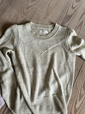 Isabel Marant Damen Strickpullover Baumwolle/Wolle Rundhals Langarm Gr.36 Beige
