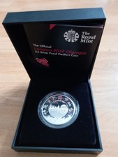 Official Royal Mint London 2012 Olympic £5 Silver Proof Piedfort Coin