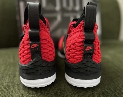 Size 10 - Nike LeBron 15 PE Red Diamond Turf for sale online  display picture 3