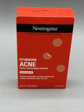 Neutrogena Stubborn Acne Ultra-Thin Blemish Pimple Patches, Hydrocolloid, 24ct