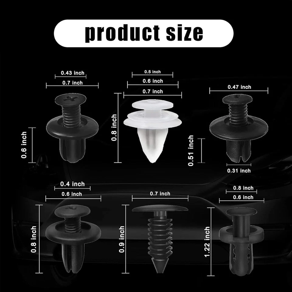 Kit de sujetador de fijación 100x para RAM Dodge parachoques guardabarros forro empuje clips de retención Foto 4 de 4