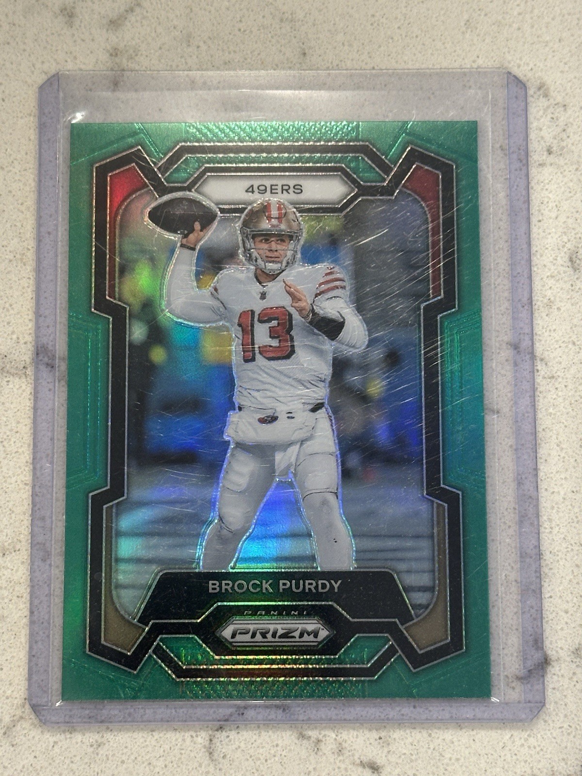 2023 Panini Prizm Brock Purdy #266 Green Prizm 49ers SP Parallel