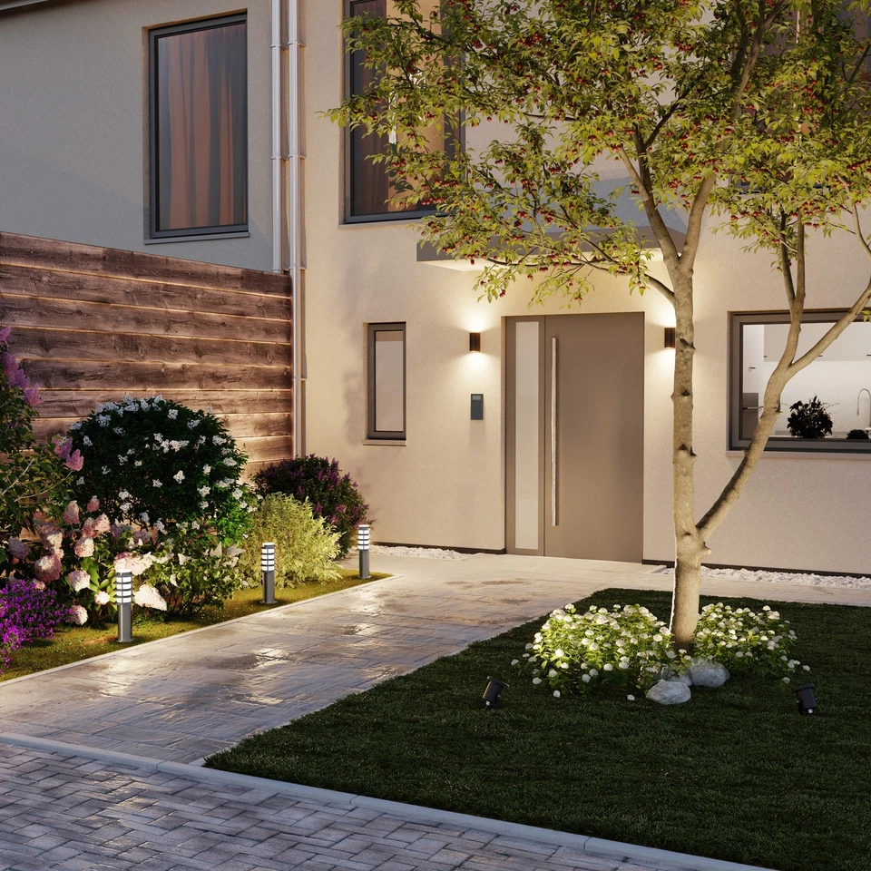 Wegelicht / Pollerleuchte / Gartenleuchte PORU für außen, IP44, Gitter, 39 cm, - Bild 2 von 4