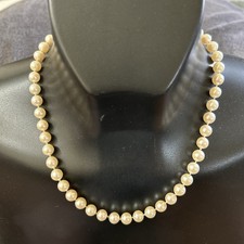 7mm Akoya Pearl Necklace - 14k Gold Clasp - 18  Princess Length Strand
