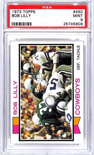1973 Topps #450 Bob Lilly Dallas Cowboys Football Card PSA 9 MINT ID:45491