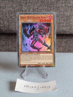 Yu-Gi-Oh TCG Böser Held Sinister Necrom LDS3-DE026 Red Ultra Rare 1. Aufl. NM DE