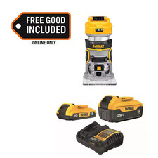 20V MAX XR Lithium-Ion Cordless Brushless Fixed Base Compact Router with 20V MAX