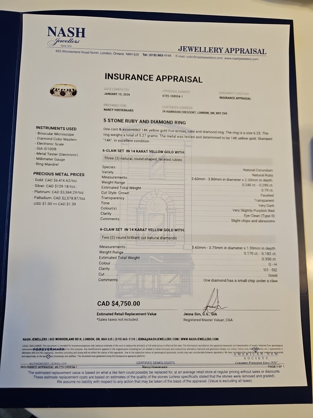 antique diamond and ruby dinner ring with apprais… - image 7