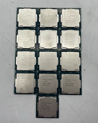 Lot Of 13: Intel Core (10) i5-7400 SR32W 3.00GHZ & (3) i5-7400T SR332 2.40GHZ