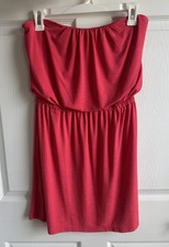 Three Pink Hearts Pink Strapless Pullover Dress Size Medium 