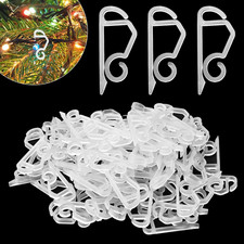 120 Pcs Outdoor Light Clips Hooks for String Lights - Christmas Hangers Gutter C