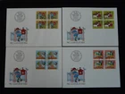 Pro Juventute legends and tales set of 4 FDC Switzerland 1984 (block of 4)